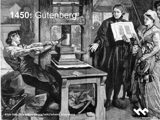 Kilde http://da.wikipedia.org/wiki/Johann_Gutenberg
1450: Gutenberg
 