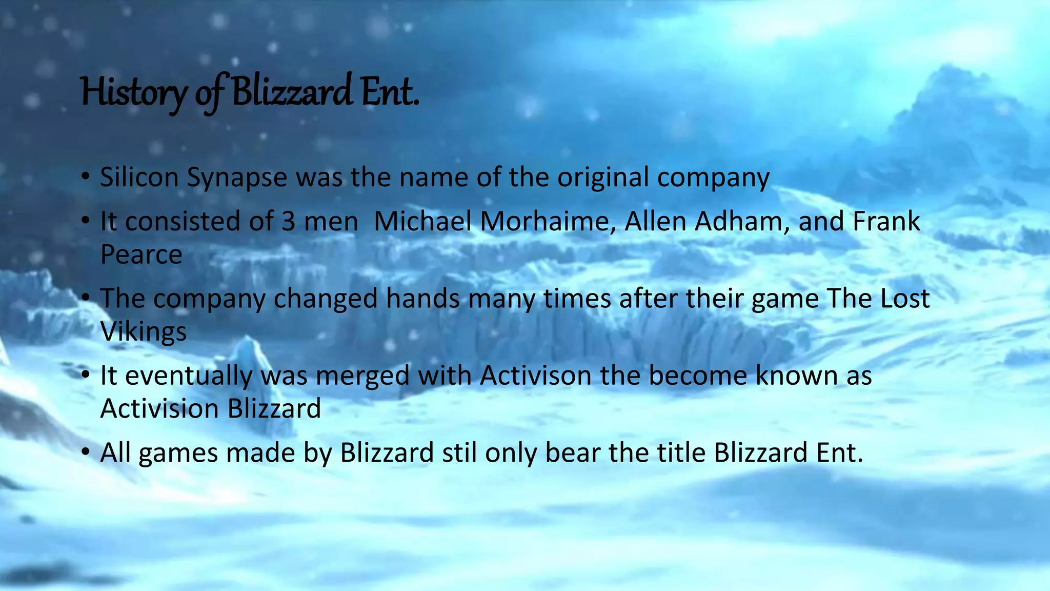 Blizzard entertainment | PPTX