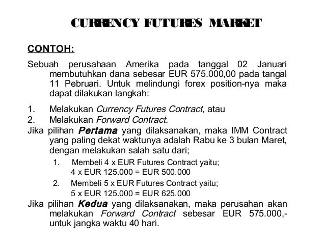 Forward forex contract adalah