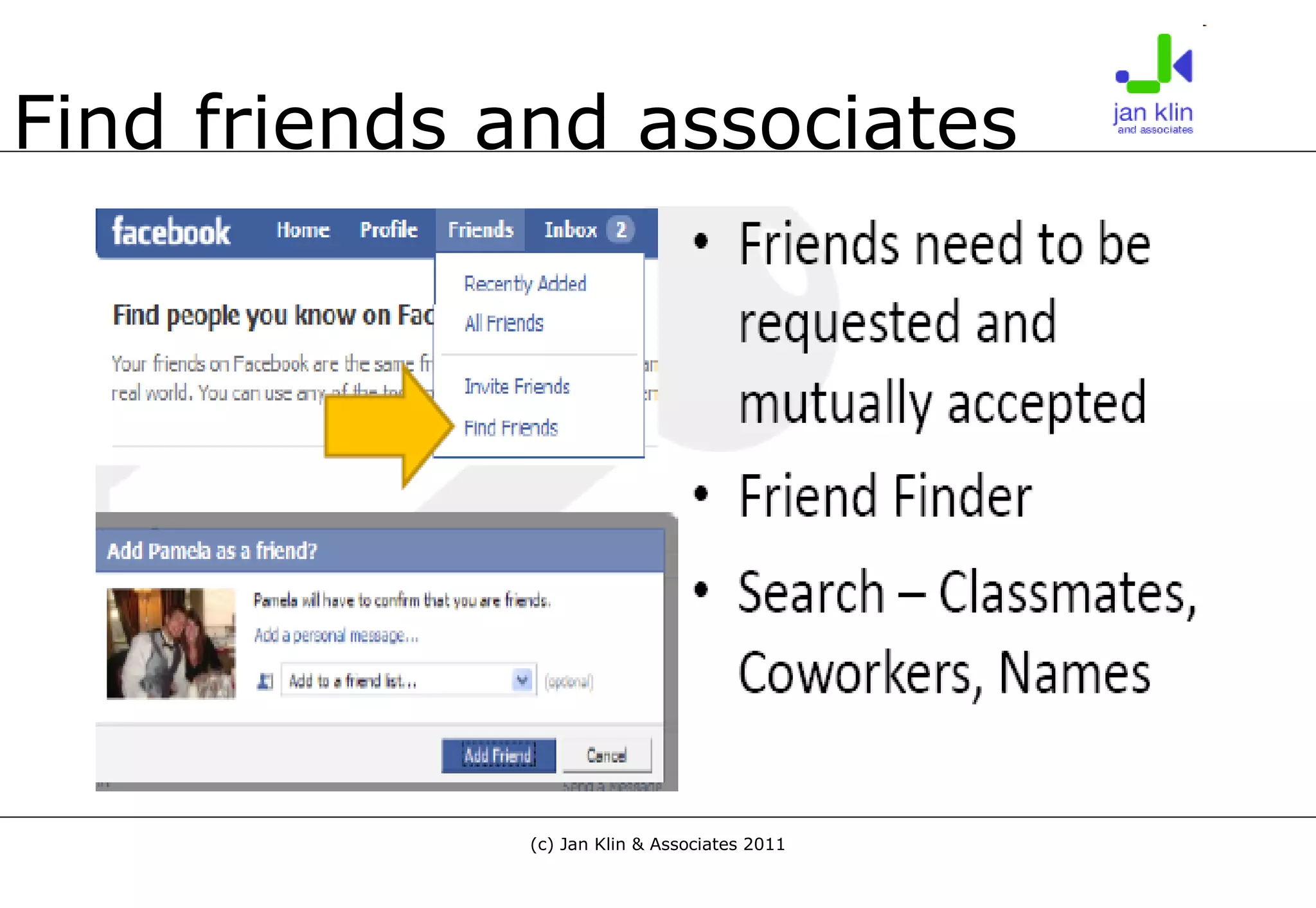 Find friends and associates 