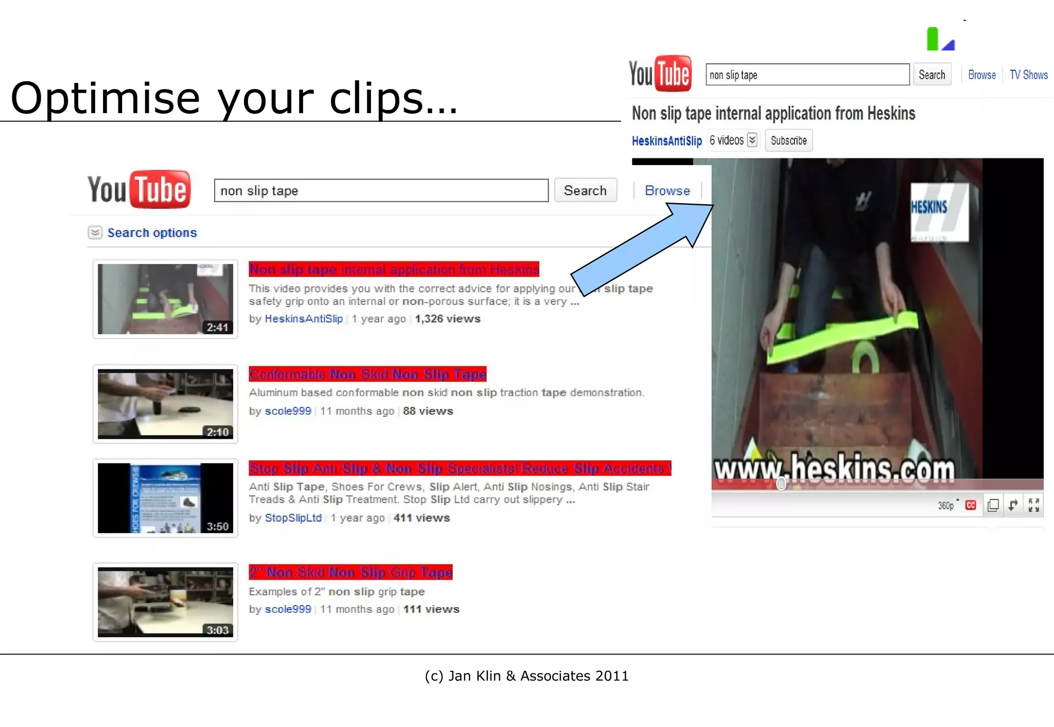Optimise your clips… 