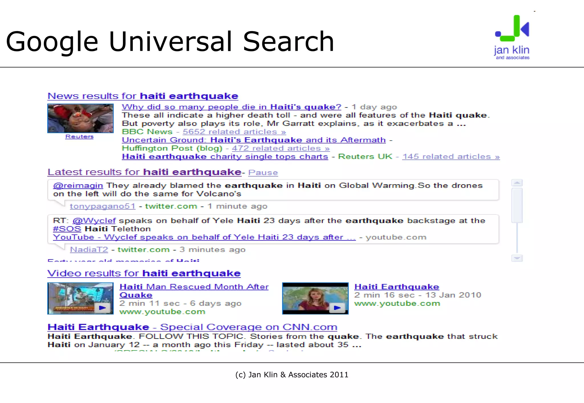Google Universal Search 