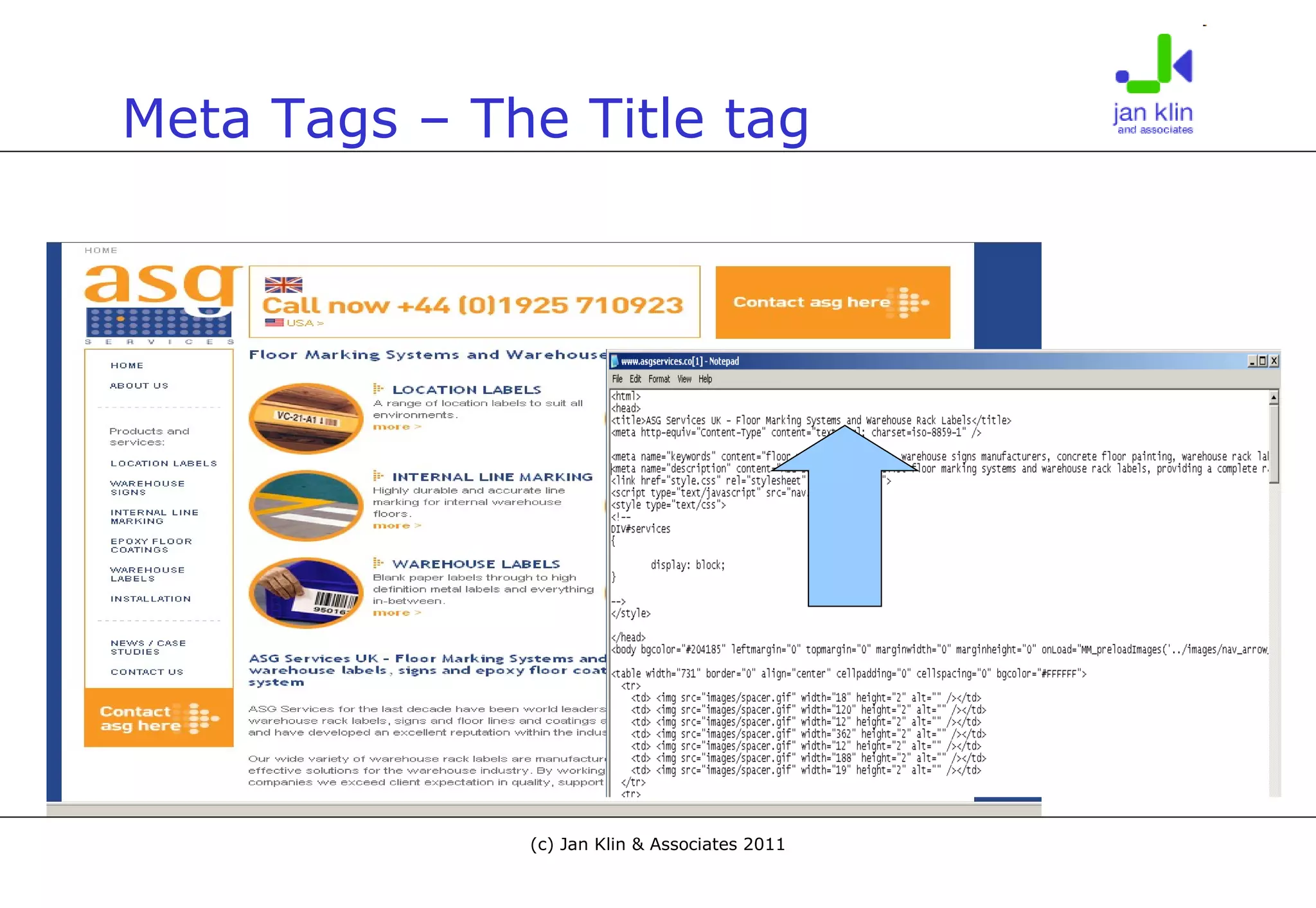 Meta Tags – The Title tag 