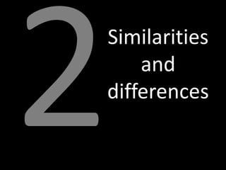 Similarities
    and
differences
 