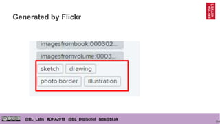 114
@BL_Labs #DHA2018 @BL_DigiSchol labs@bl.uk
Generated by Flickr
 
