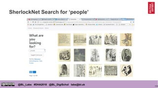 118
@BL_Labs #DHA2018 @BL_DigiSchol labs@bl.uk
SherlockNet Search for ‘people’
 