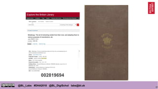 61
@BL_Labs #DHA2018 @BL_DigiSchol labs@bl.uk
002819694
 