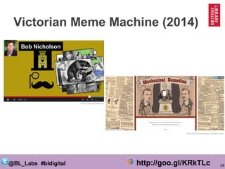 28@BL_Labs #bldigital http://goo.gl/KRkTLc
Victorian Meme Machine (2014)
https://goo.gl/HMqDt3
Bob Nicholson
http://victor...