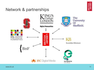 www.bl.uk 14
Network & partnerships
 