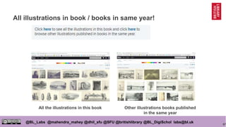 97
@BL_Labs @mahendra_mahey @dhil_sfu @SFU @britishlibrary @BL_DigiSchol labs@bl.uk
All illustrations in book / books in same year!
All the illustrations in this book Other illustrations books published
in the same year
 