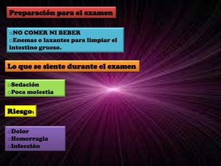 Preparación para el examenNO COMER NI BEBER