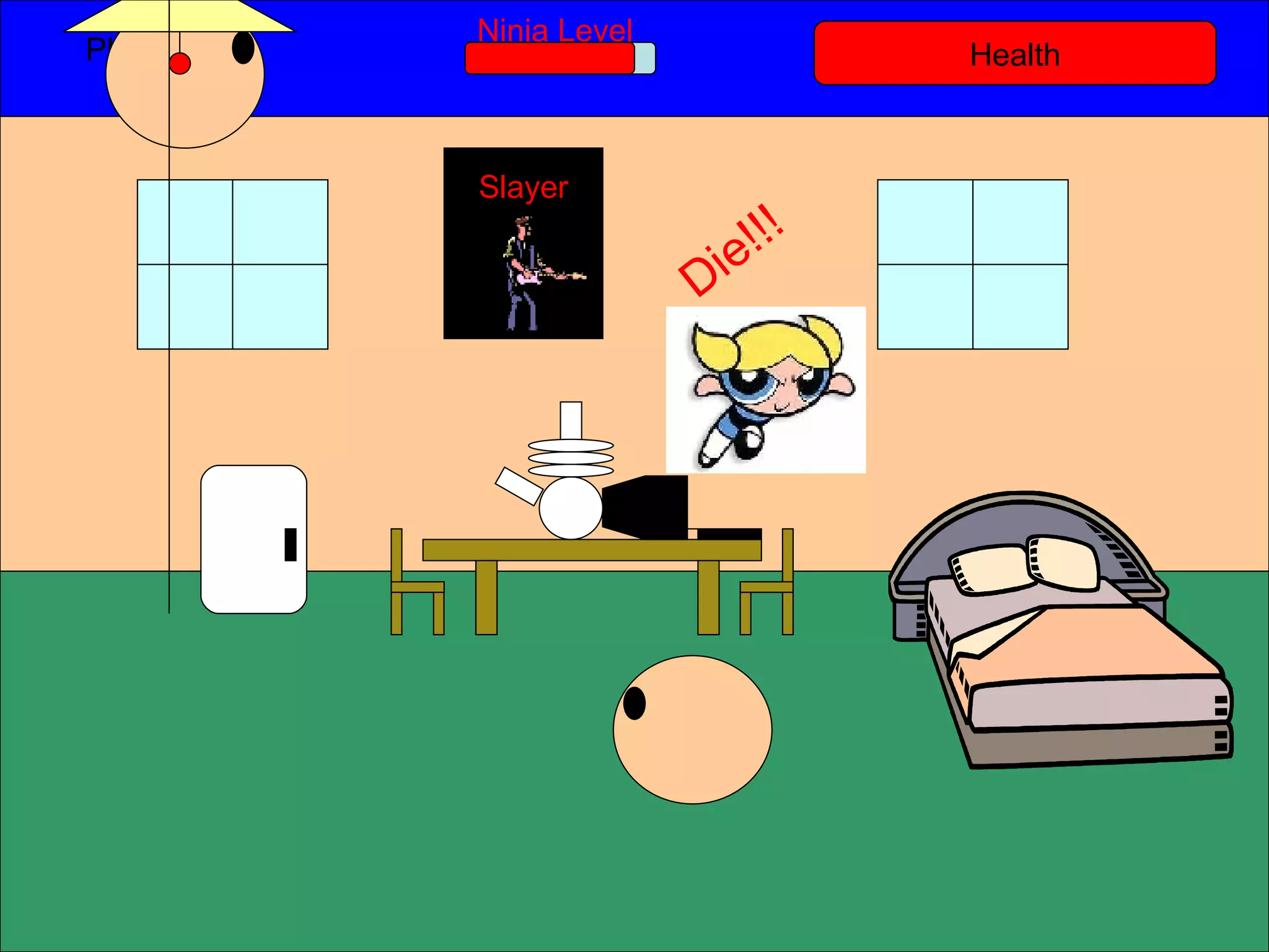 Health Player: Jeff  Ninja Level Slayer Die!!! 