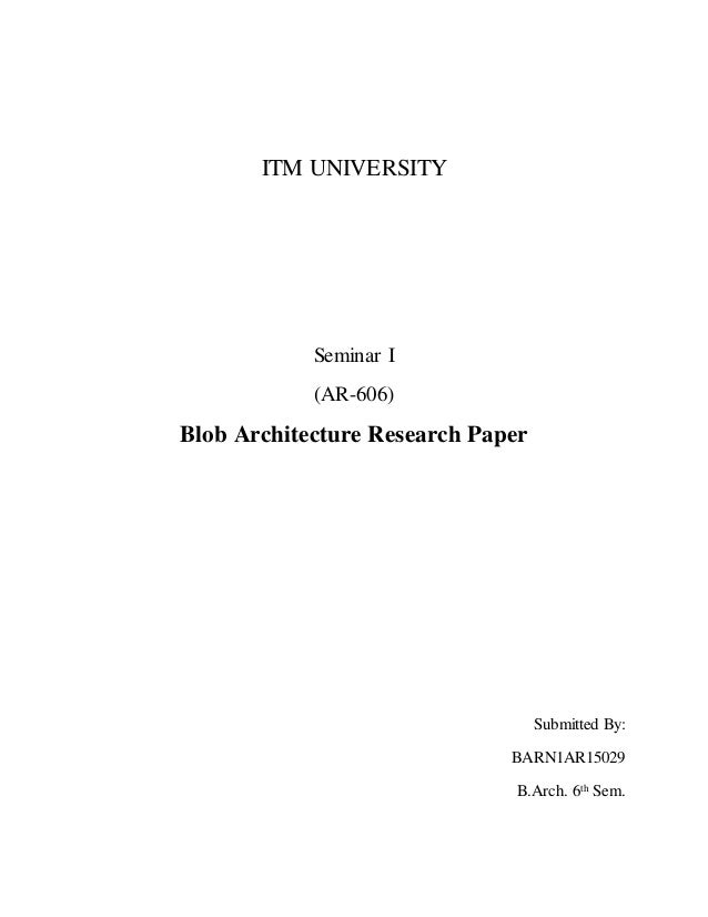 Architecture research paper