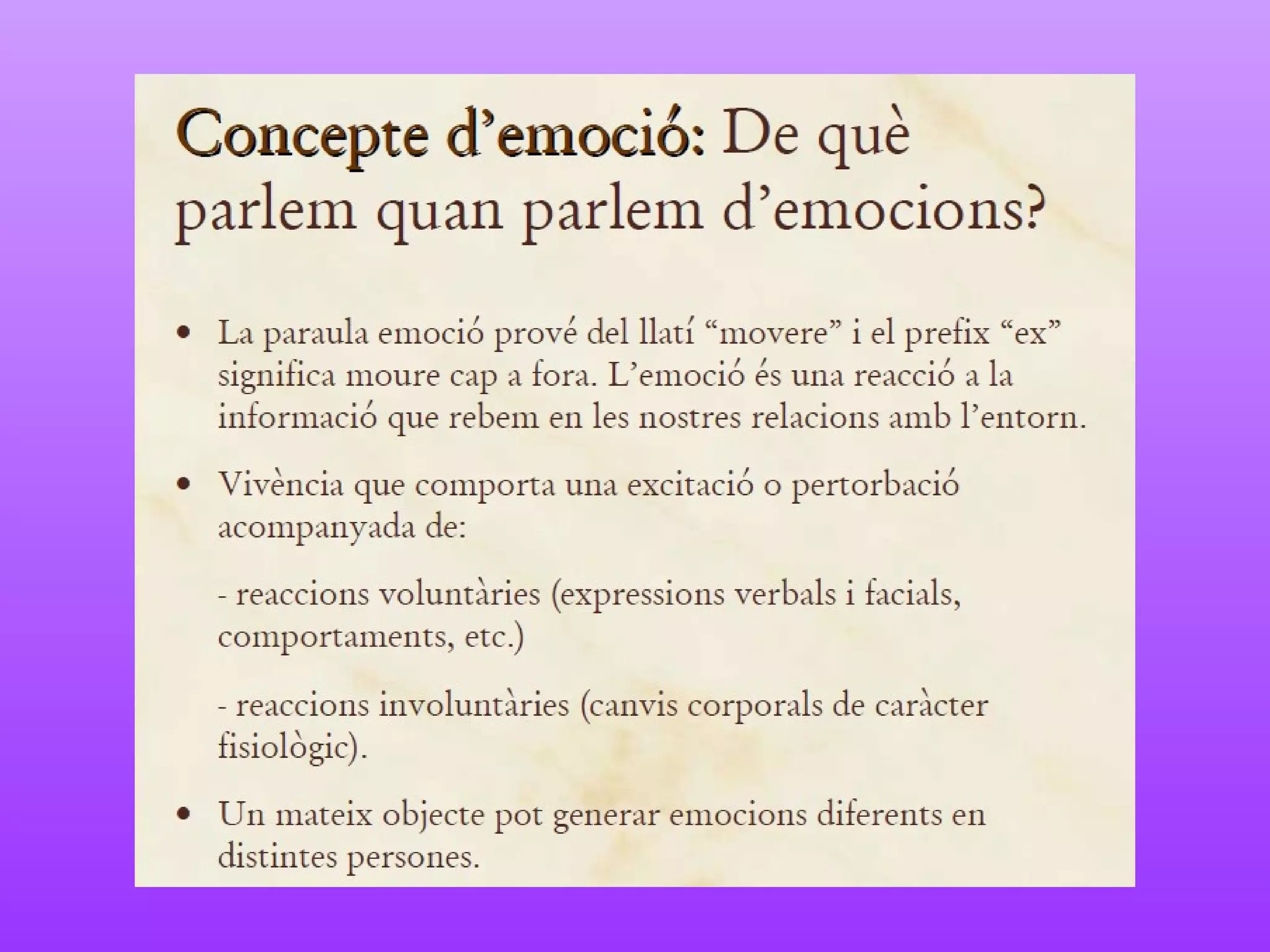 EMPATIA EN TRES PASSOS 
1. ESCOLTAR 
Activament, en silenci, de forma oberta, activa, interessada, mirada 
directa (L’ALTRE SE SENT ESCOLTAT) 
2. RECAPITULAR 
Resumir el que l’altre ha dit procurant utilitzar les seves pròpies paraules 
(L’ALTRE SENT QUE HEM ENTÈS EL QUE ENS HA EXPLICAT)Ç 
3. EXPRESSEM LA NOSTRA OPINIÓ 
Si la tenim. Si no, li fem saber que hem entès la seva situació. 
QUOCIENT D’EMPATIA (Qüestionari) 
http://espectroautista.info/tests/espectro-autista/ 
adultos/EQ#P32 
 