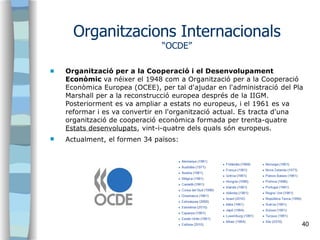 4


Organització per a la Cooperació i el Desenvolupament
Econòmic va néixer el 1948 com a Organització per a la Coopera...