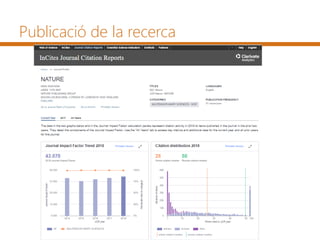 Publicació de la recerca
 