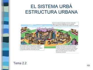 123
EL SISTEMA URBÀ
ESTRUCTURA URBANA
Tema 2.2
 