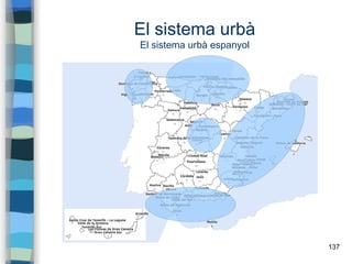 137
El sistema urbà
El sistema urbà espanyol
 