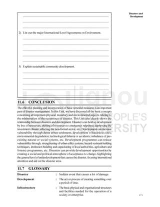 Block 3 Interrelationship Between Disaster And Development Pdf