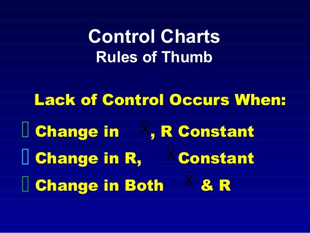 Control Chart Rules Of Thumb