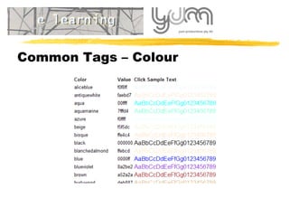 Common Tags – Colour 