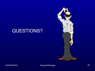 QUESTIONS?

Asphalt Binder

General Rheology

28

 