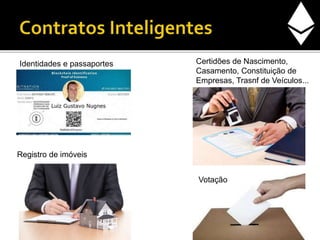 Votação
Registro de imóveis
Identidades e passaportes Certidões de Nascimento,
Casamento, Constituição de
Empresas, Trasnf de Veículos...
 