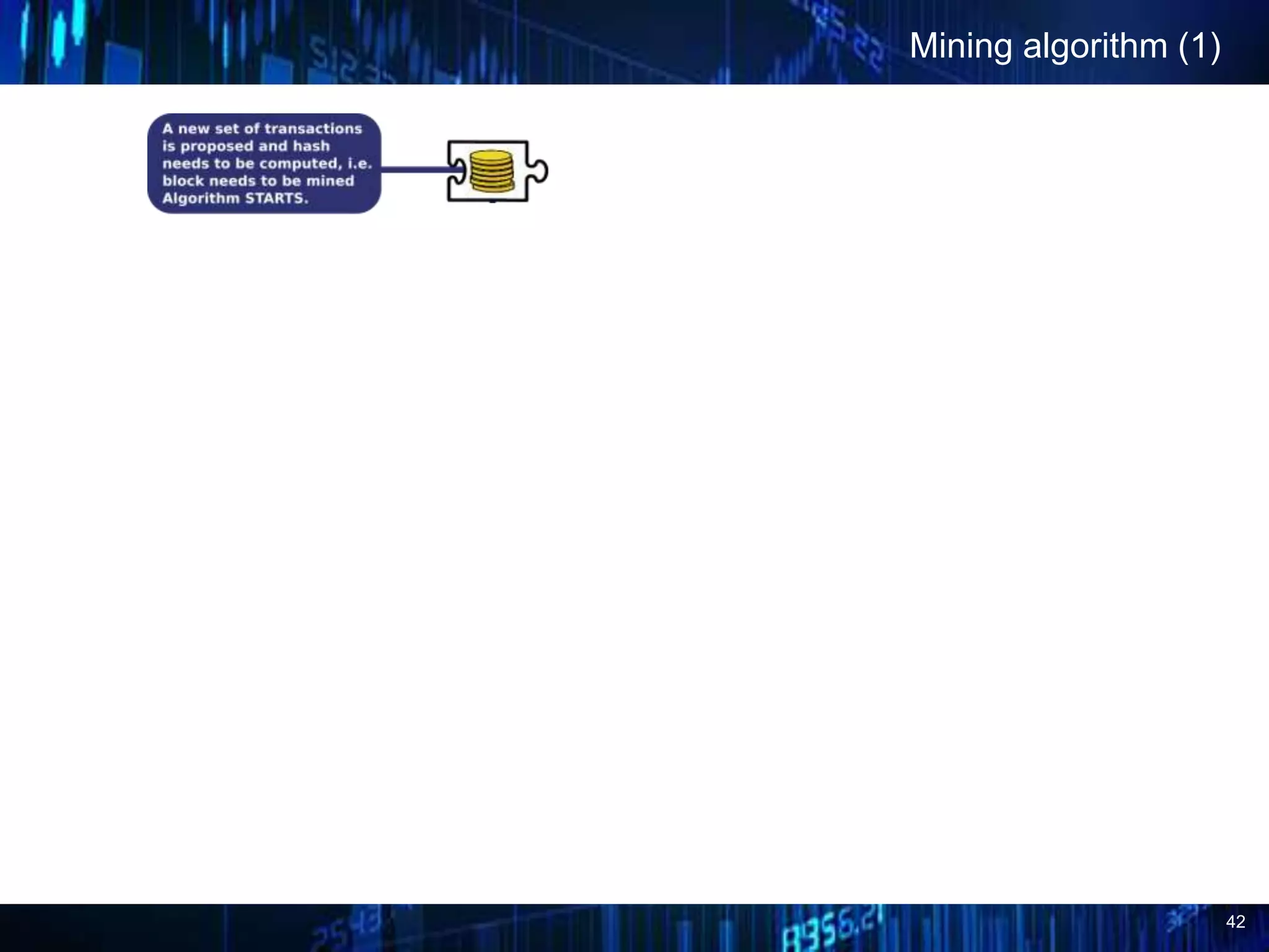 42
Mining algorithm (1)
 