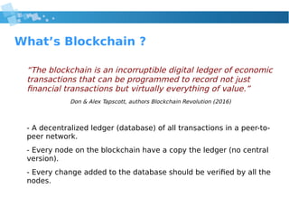 Blockchain Presentation | PDF