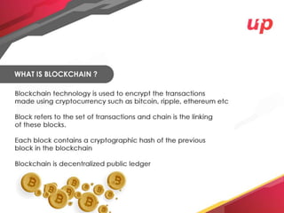 Blockchain: Technology behind cryptocurrency