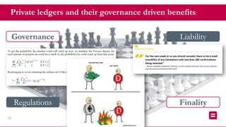 59
Finality
LiabilityGovernance
Regulations
Private ledgers and their governance driven benefits
 