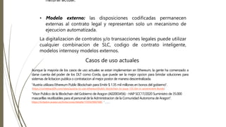 natural actual.
• Modelo externo: las disposiciones codificadas permanecen
externas al contrato legal y representan solo u...