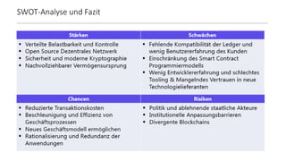 SWOT-Analyse und Fazit
 