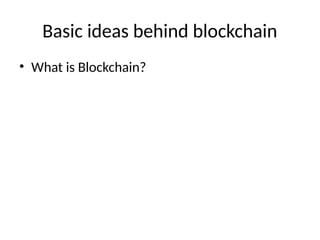 Blockchain and cryptography Lecture Notes | PPTX