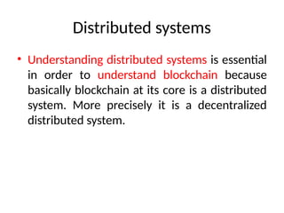 Blockchain and cryptography Lecture Notes | PPTX