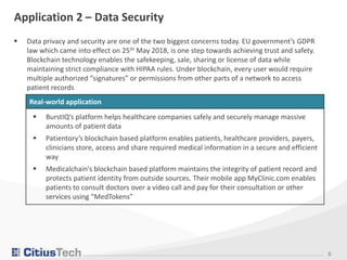 Blockchain Applications in Healthcare | PDF