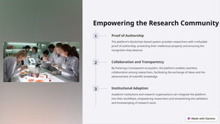 Blockchain-Based Platform for Secure Research Validation and Authorship ...