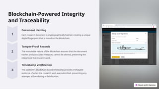 Blockchain-Based Platform for Secure Research Validation and Authorship ...