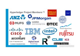 © 2016 IBM Corporation
Hyperledger Project Members [1]
30
[1] At 17th December 2015
How?
 