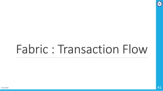 Fabric : Transaction Flow
01-02-2019 41
 
