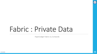Fabric : Private Data
01-02-2019 48
HyperLedger Fabric v1.2 onwards
 
