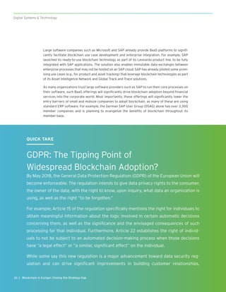 Blockchain in Europe: Closing the Strategy Gap | PDF