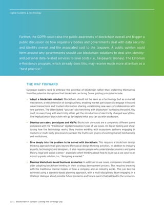 Blockchain in Europe: Closing the Strategy Gap | PDF