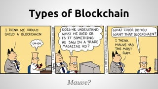Mauve?
Types of Blockchain
 