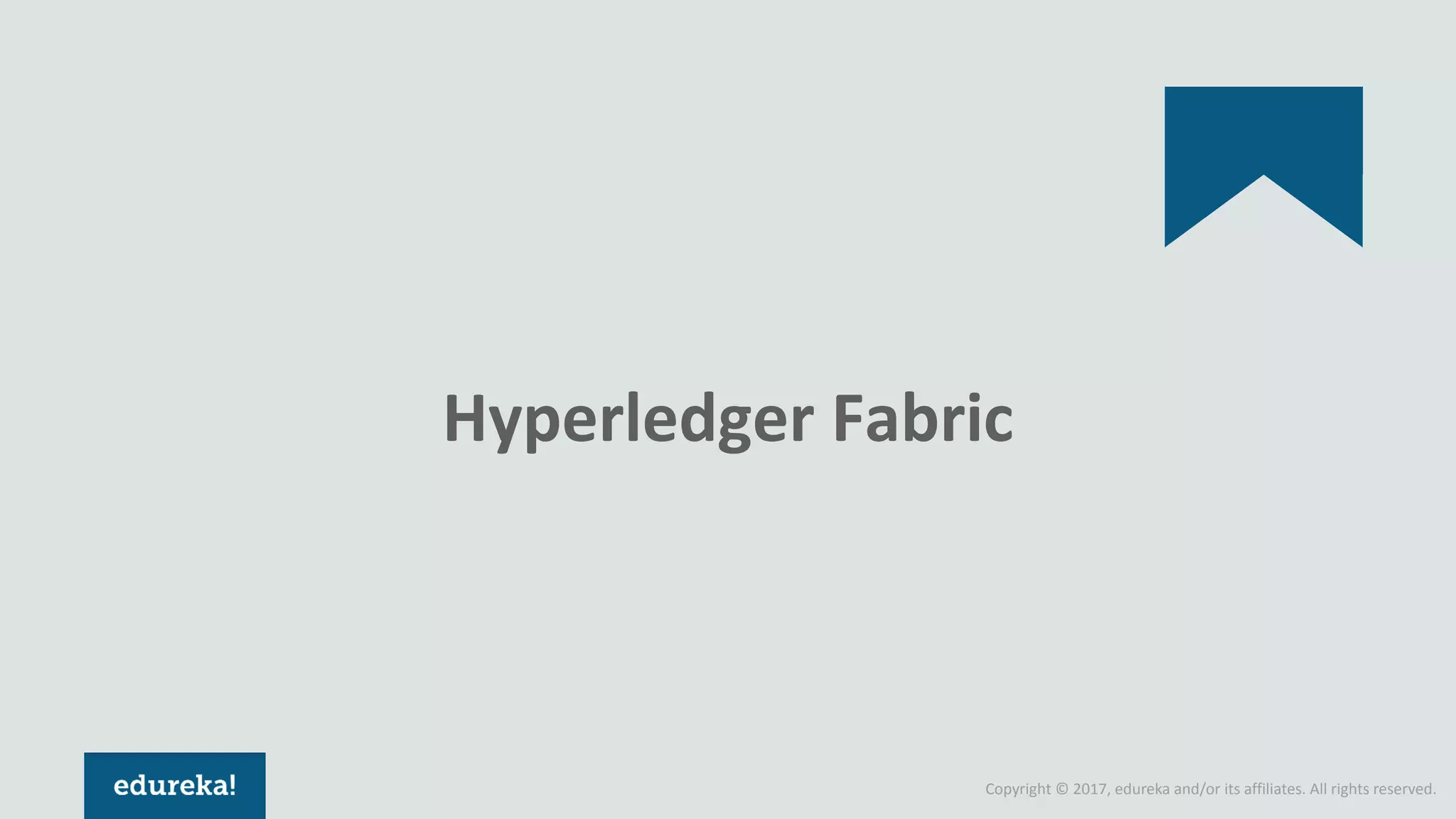 Copyright © 2017, edureka and/or its affiliates. All rights reserved. Hyperledger Fabric 