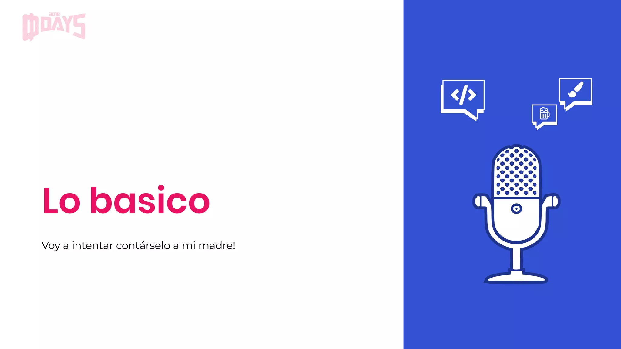 Voy a intentar contárselo a mi madre!
Lo basico
 