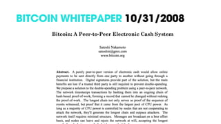 BITCOIN WHITEPAPER 10/31/2008
 