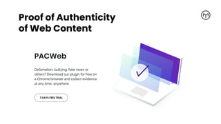 Proof of Authenticity
of Web Content
 