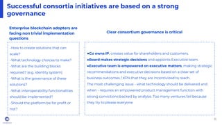 Successful consortia initiatives are based on a strong
governance
11
-How to create solutions that can
scale?
-What techno...