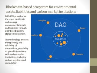 Blockchain and io t in carbon credit management | PDF